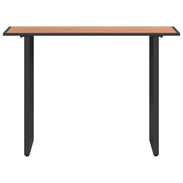 vidaXL Τραπέζι Κήπου Καφέ 100x55x70cm DPC και Ατσάλι 1 τεμ.