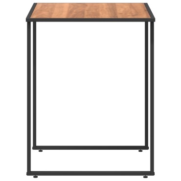 vidaXL Τραπέζι Κήπου Καφέ 100x55x70cm DPC και Ατσάλι 1 τεμ.