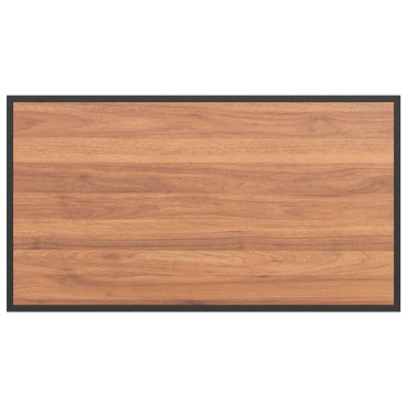 vidaXL Τραπέζι Κήπου Καφέ 100x55x70cm DPC και Ατσάλι 1 τεμ.
