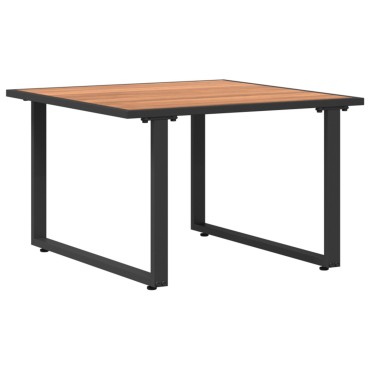 vidaXL Καφέ Τραπεζάκι Κήπου 55x55x35cm DPC και Ατσάλι