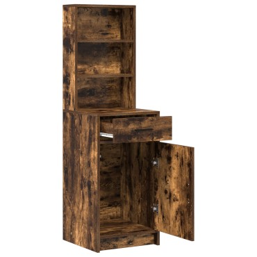 vidaXL Ψηλό Ντουλάπι σε Καπνιστή Δρυ, 40x41x135cm, Φτιαγμένο από Επεξεργασμένο Ξύλο 1 τεμ.