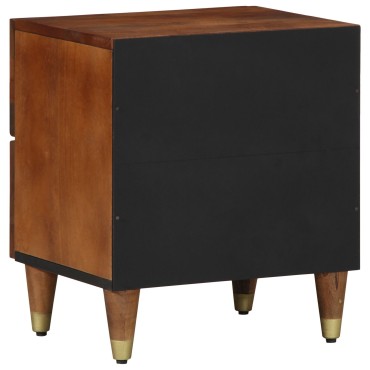 vidaXL Κομοδίνο  Καφέ Συμπαγές ξύλο Sheesham 40x33x46cm Κομοδίνο 1 τεμ.