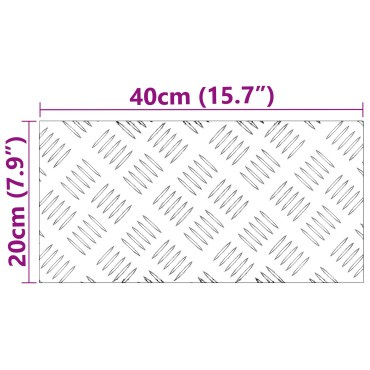 vidaXL Αλουμινένιες Ρίγες 2 τμχ Αντιολισθητικά 40x20 εκ.