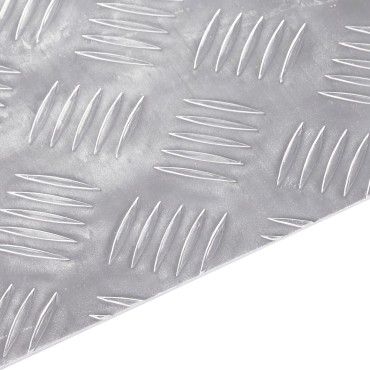 vidaXL Σετ 2 Αλουμινίου Checker Plates Αντιολισθητικό 20x50 εκ
