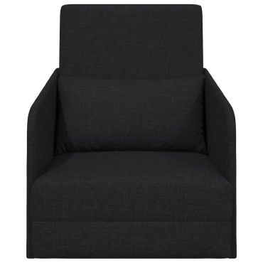 vidaXL Καναπές Κρεβάτι 2-σε-1 Μαύρος 65x80x83cm Ύφασμα 1 τεμ. Γωνιακός
