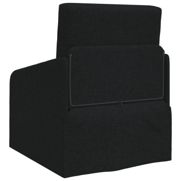 vidaXL Καναπές Κρεβάτι 2-σε-1 Μαύρος 65x80x83cm Ύφασμα 1 τεμ. Γωνιακός
