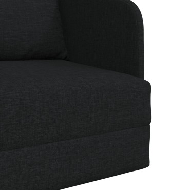 vidaXL Καναπές Κρεβάτι 2-σε-1 Μαύρος 65x80x83cm Ύφασμα 1 τεμ. Γωνιακός