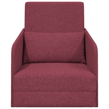 vidaXL Καναπές Κρεβάτι 2 σε 1 Μπορντό 65x80x83cm Υφασμάτινος 1 τεμ. Γωνιακός