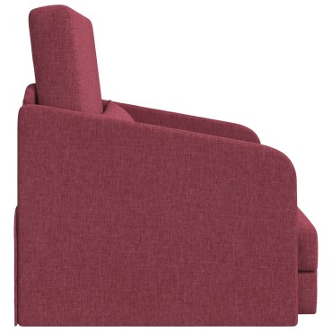 vidaXL Καναπές Κρεβάτι 2 σε 1 Μπορντό 65x80x83cm Υφασμάτινος 1 τεμ. Γωνιακός