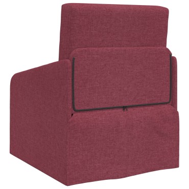 vidaXL Καναπές Κρεβάτι 2 σε 1 Μπορντό 65x80x83cm Υφασμάτινος 1 τεμ. Γωνιακός