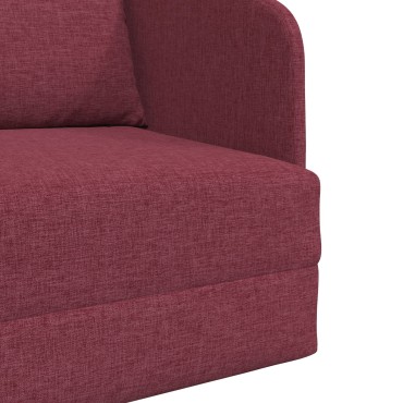 vidaXL Καναπές Κρεβάτι 2 σε 1 Μπορντό 65x80x83cm Υφασμάτινος 1 τεμ. Γωνιακός
