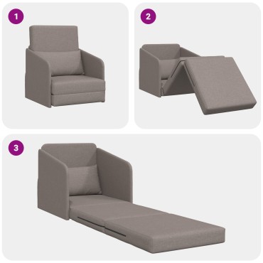 vidaXL Σαλονιού Καναπές Κρεβάτι 2-σε-1 Ταπάζ 65x80x83cm Υφασμάτινος 1 τεμ. Γωνιακός