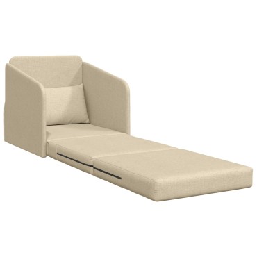 vidaXL Καναπές-κρεβάτι 2 σε 1 Κρεμ 65x80x83cm Ύφασμα