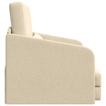 vidaXL Καναπές-κρεβάτι 2 σε 1 Κρεμ 65x80x83cm Ύφασμα