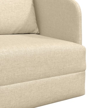 vidaXL Καναπές-κρεβάτι 2 σε 1 Κρεμ 65x80x83cm Ύφασμα