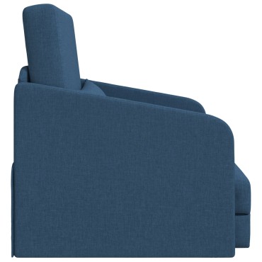 vidaXL Καναπές-κρεβάτι δαπέδου 2 σε 1 Μπλε 65x80x83cm Υφασμάτινος