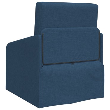 vidaXL Καναπές-κρεβάτι δαπέδου 2 σε 1 Μπλε 65x80x83cm Υφασμάτινος