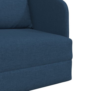 vidaXL Καναπές-κρεβάτι δαπέδου 2 σε 1 Μπλε 65x80x83cm Υφασμάτινος
