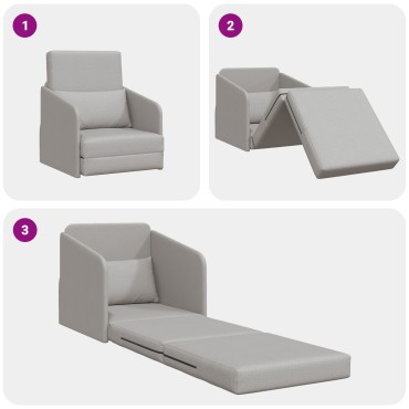 vidaXL Κρεβάτι καναπές Σκίουρος Γκρί 65x80x83cm ύφασμα