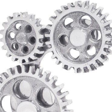 VidaXL Βιβλιοστάτες 2 τεμ Ασημί 10x10x22 εκ Αλουμίνιο Cog