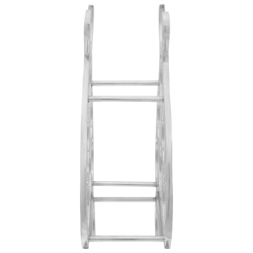 vidaXL Ράφι κρασιού ασημί 38x33x13cm αλουμίνιο 1 τεμ.