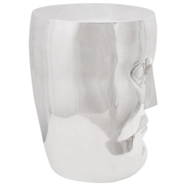 vidaXL Σκαμπό Ασημί 33x33x45cm Αλουμίνιο 1 τεμ.