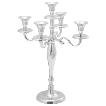 VidaXL Κηροπήγιο Ασήμι 29x29x40 εκ Αλουμίνιο