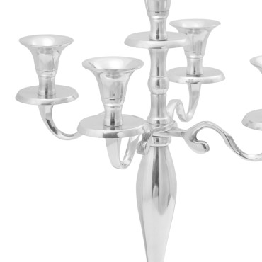 VidaXL Κηροπήγιο Ασήμι 29x29x40 εκ Αλουμίνιο