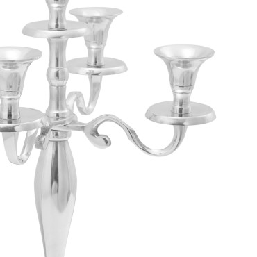 VidaXL Κηροπήγιο Ασήμι 29x29x40 εκ Αλουμίνιο