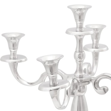 vidaXL Κηροπήγιο Ασημί 39x39x60 εκ. Αλουμίνιο