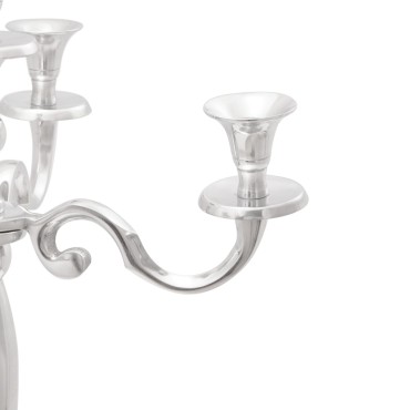 vidaXL Κηροπήγιο Ασημί 39x39x60 εκ. Αλουμίνιο