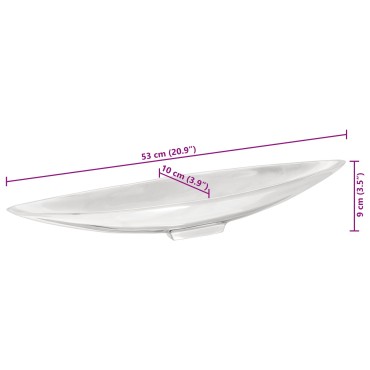 vidaXL Καλάθι Φρούτων Ασημί 54x9x10 εκ Αλουμίνιο