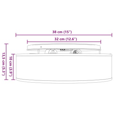 vidaXL Φωτιστικά Οροφής  Flush Mount Ταπέ Ø 38 εκ Υφάσματος E27