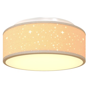 vidaXL Λάμπα Οροφής με προβολείς Taupe 30 x 30 x 13,5 εκ ύφασμα