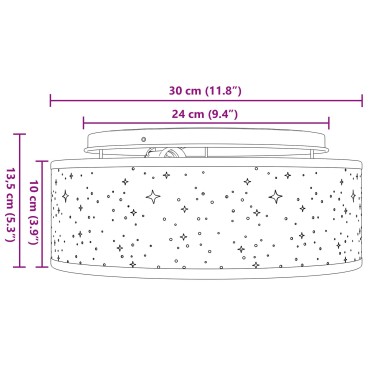 vidaXL Λάμπα Οροφής με προβολείς Taupe 30 x 30 x 13,5 εκ ύφασμα