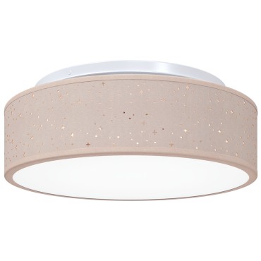 vidaXL Λάμπα Οροφής με προβολείς Taupe 38 x 38 x 13,5 εκ ύφασμα