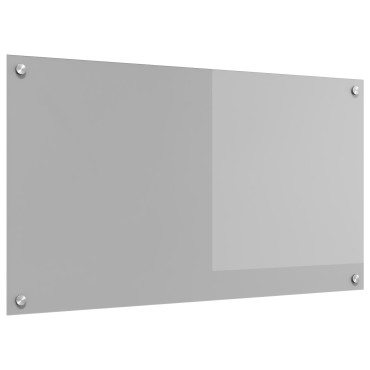 vidaXL Φωτιστικό Πίσω Κουζίνας Ανοιχτό Γκρι 90x50x0.6 εκ Σκληρυμένο Γυαλί