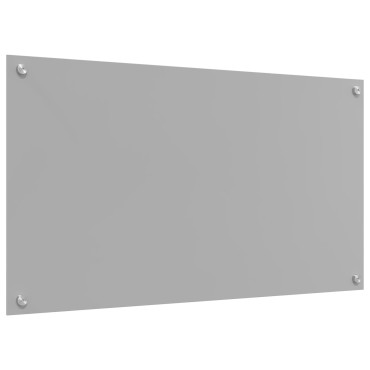 vidaXL Φωτιστικό Πίσω Κουζίνας Ανοιχτό Γκρι 90x50x0.6 εκ Σκληρυμένο Γυαλί