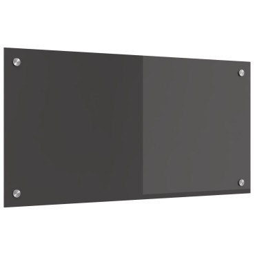vidaXL Κουζίνα Πίσω τοίχωμα Σκούρο Γκρι 80x40x0,6 εκ Σκληρυμένο Γυαλί
