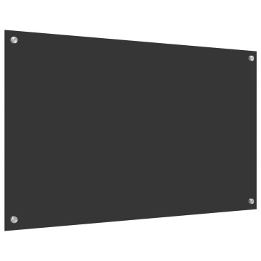 vidaXL Πίνακας Κουζίνας Σκούρο Γκρι 100x60x0,6 εκ Σκληρυμένο Γυαλί