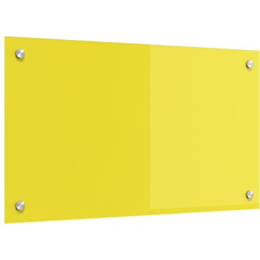 vidaXL Κίτρινο Πλακάκι Κουζίνας 70x40x0,6 cm από Σκληρυμένο Γυαλί