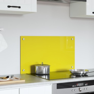 vidaXL Κίτρινο Πλακάκι Κουζίνας 70x40x0,6 cm από Σκληρυμένο Γυαλί