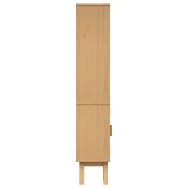 vidaXL Ντουλάπι Μπάνιου Καφέ 35x30x159cm Μασίφ ξύλο πεύκου