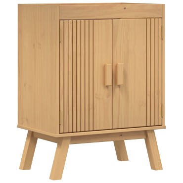 vidaXL Ντουλάπι βάσης 114x43x73,5cm Μασίφ ξύλο πεύκου