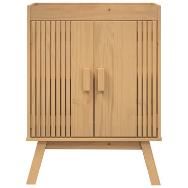 vidaXL Ντουλάπι βάσης 114x43x73,5cm Μασίφ ξύλο πεύκου