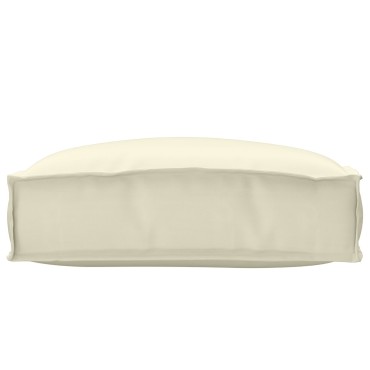 vidaXL Μαξιλάρι Παλέτας για Καθίσμα Κρεμ 50x50x12cm από Ύφασμα Oxford