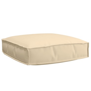 vidaXL Μαξιλάρι Παλέτας για Καθίσμα Μπεζ 60x60x12cm Ύφασμα Oxford