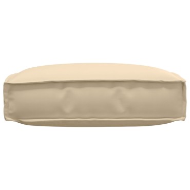 vidaXL Μαξιλάρι Παλέτας για Καθίσμα Μπεζ 60x60x12cm Ύφασμα Oxford