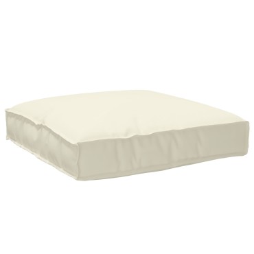 vidaXL Μαξιλάρι Παλέτας για Κάθισμα Κρεμ 80x80x12cm Oxford Fabric