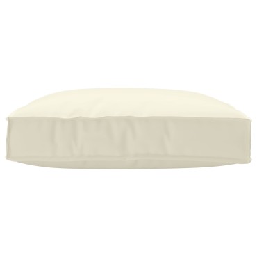 vidaXL Μαξιλάρι Παλέτας για Κάθισμα Κρεμ 80x80x12cm Oxford Fabric